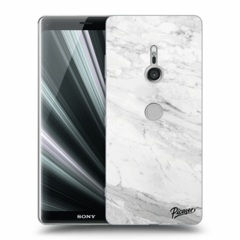 Picasee silikonový průhledný obal pro Sony Xperia XZ3 - White marble