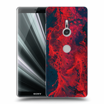Picasee silikonový průhledný obal pro Sony Xperia XZ3 - Organic red