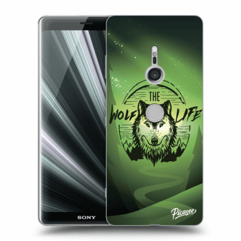 Picasee silikonový průhledný obal pro Sony Xperia XZ3 - Wolf life
