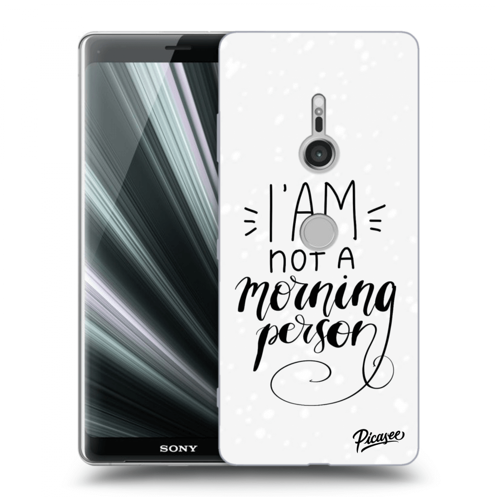 Picasee silikonový průhledný obal pro Sony Xperia XZ3 - I am not a morning person