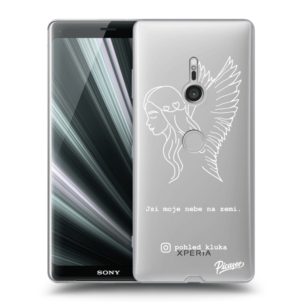 Picasee silikonový průhledný obal pro Sony Xperia XZ3 - Heaven White