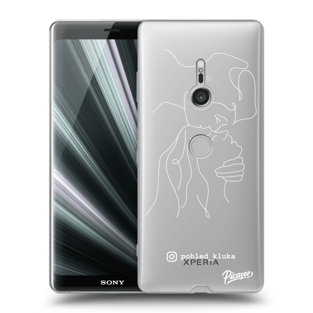 Picasee silikonový průhledný obal pro Sony Xperia XZ3 - Forehead kiss White