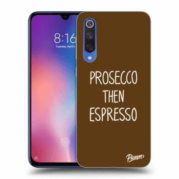 Picasee silikonový černý obal pro Xiaomi Mi 9 SE - Prosecco then espresso