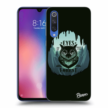 Picasee silikonový černý obal pro Xiaomi Mi 9 SE - Forest owl