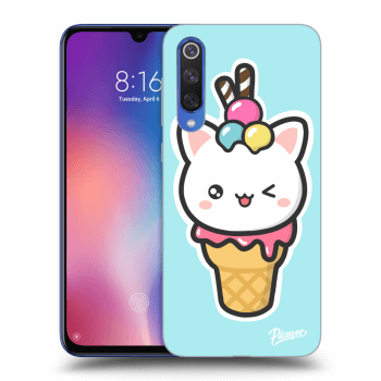 Picasee silikonový černý obal pro Xiaomi Mi 9 SE - Ice Cream Cat
