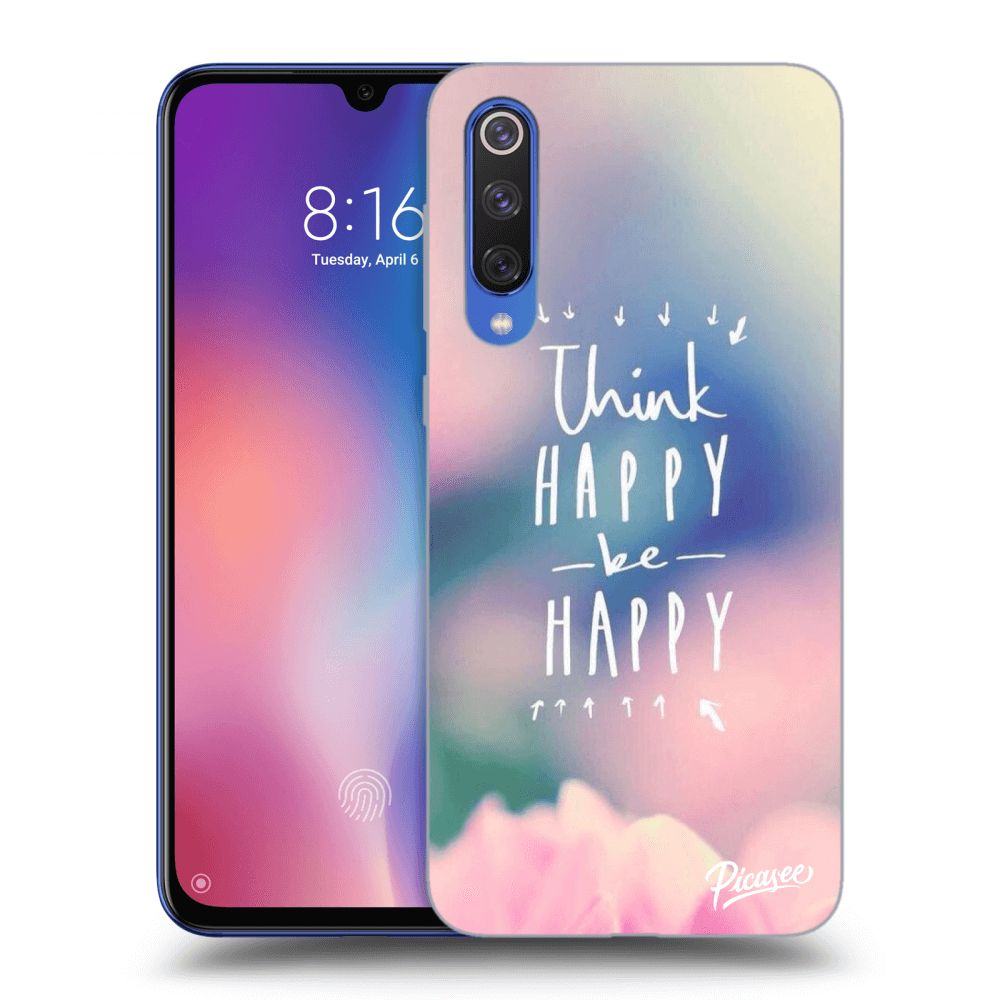 Silikonový černý Obal Pro Xiaomi Mi 9 SE - Think Happy Be Happy