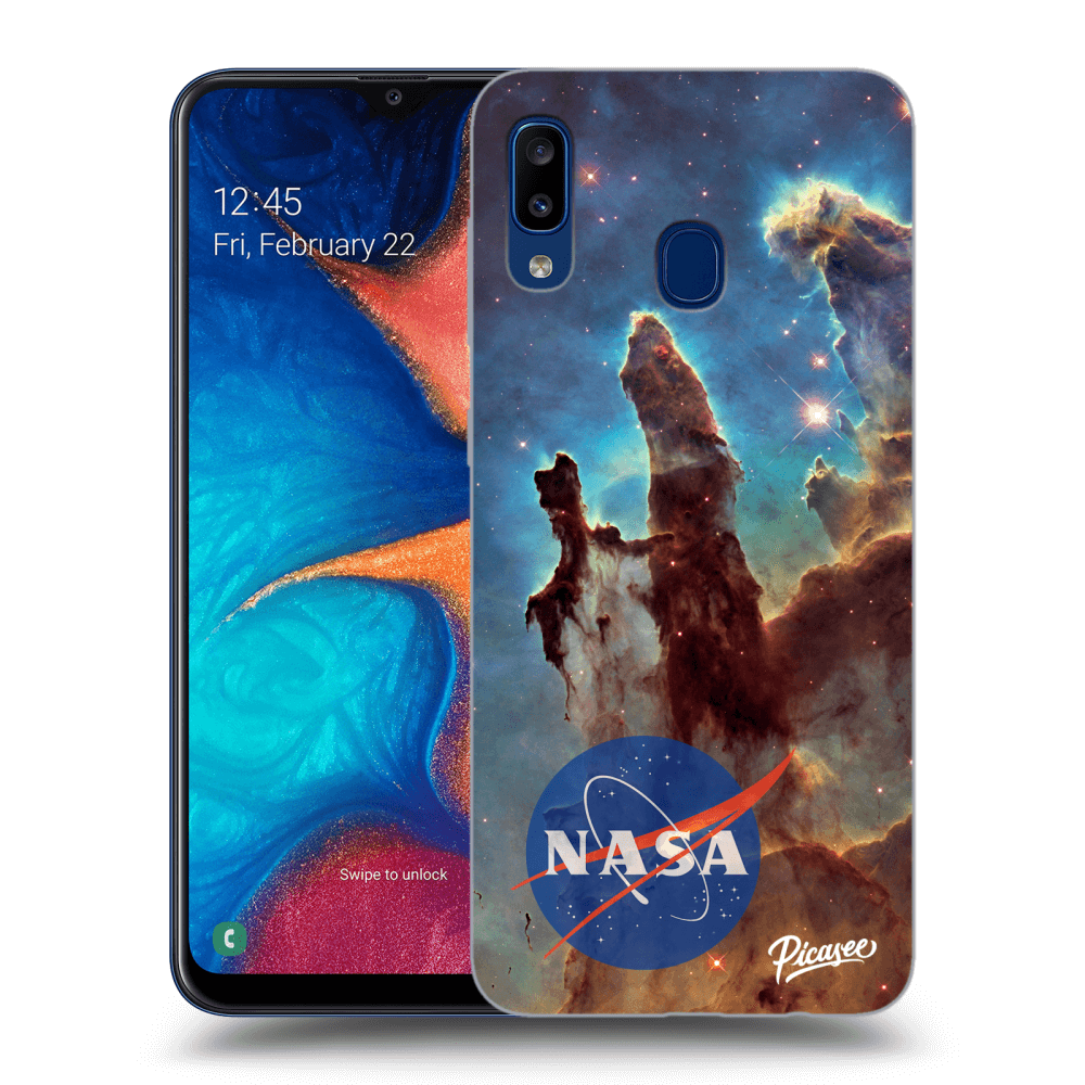 Picasee silikonový černý obal pro Samsung Galaxy A20e A202F - Eagle Nebula