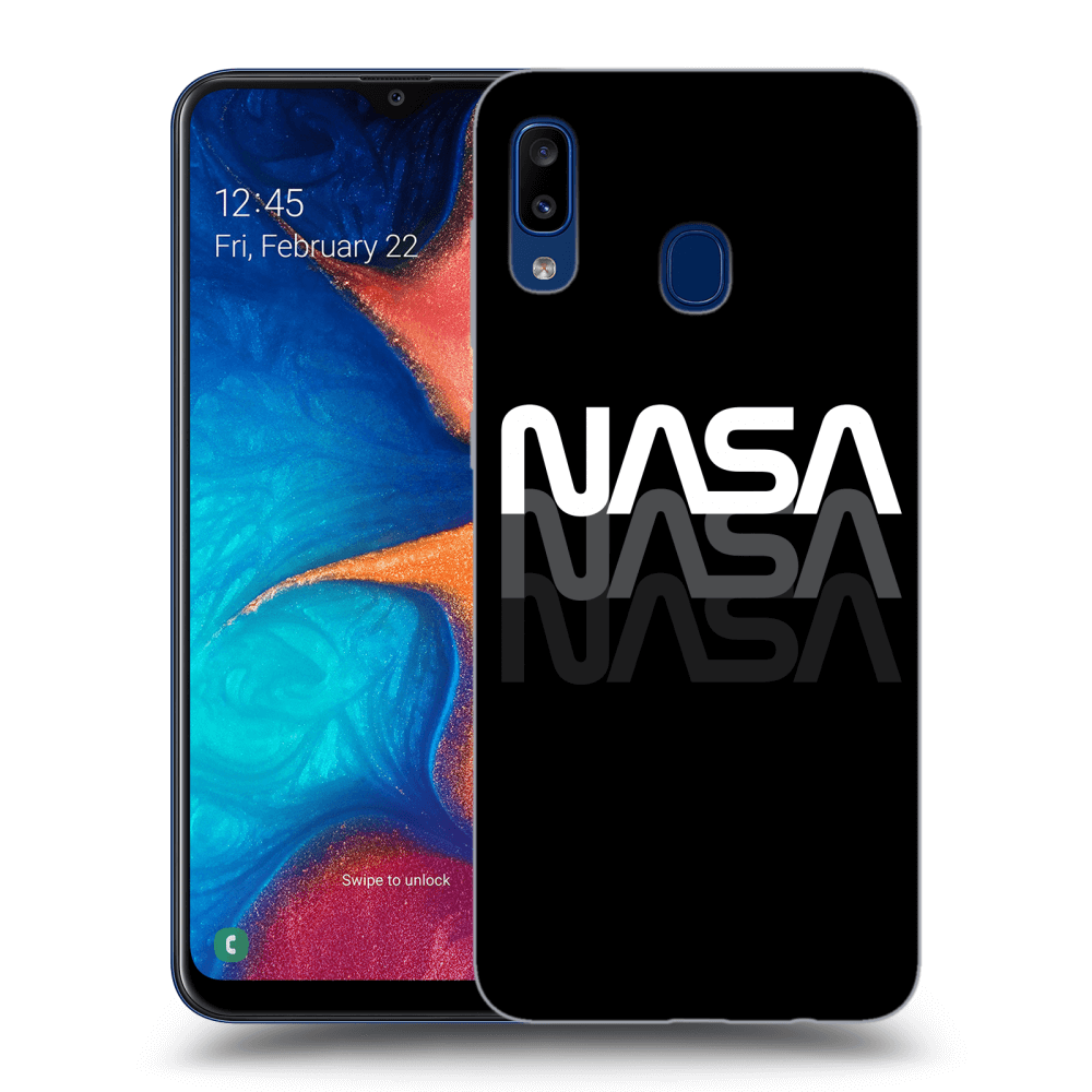 Picasee silikonový černý obal pro Samsung Galaxy A20e A202F - NASA Triple