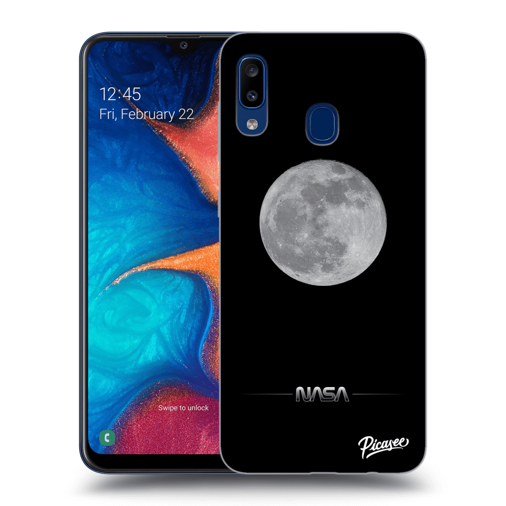Silikonový černý Obal Pro Samsung Galaxy A20e A202F - Moon Minimal