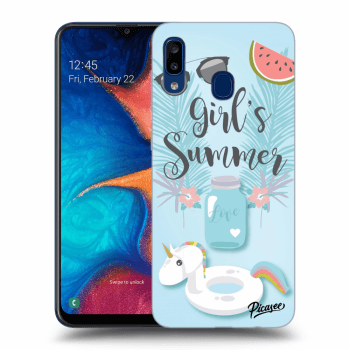 Picasee silikonový černý obal pro Samsung Galaxy A20e A202F - Girls Summer