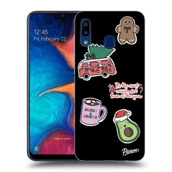 Obal pro Samsung Galaxy A20e A202F - Christmas Stickers