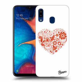 Picasee silikonový průhledný obal pro Samsung Galaxy A20e A202F - Big heart