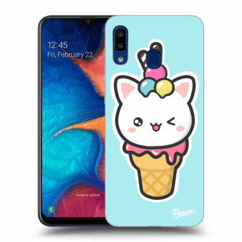 Picasee ULTIMATE CASE pro Samsung Galaxy A20e A202F - Ice Cream Cat