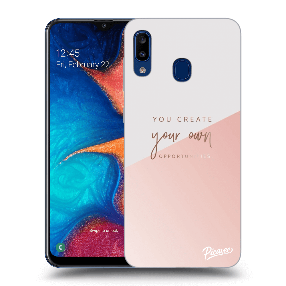 Picasee silikonový průhledný obal pro Samsung Galaxy A20e A202F - You create your own opportunities