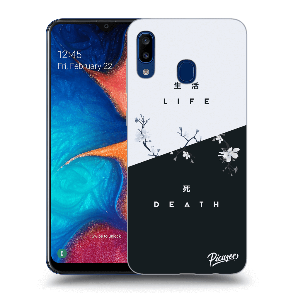 Picasee silikonový černý obal pro Samsung Galaxy A20e A202F - Life - Death