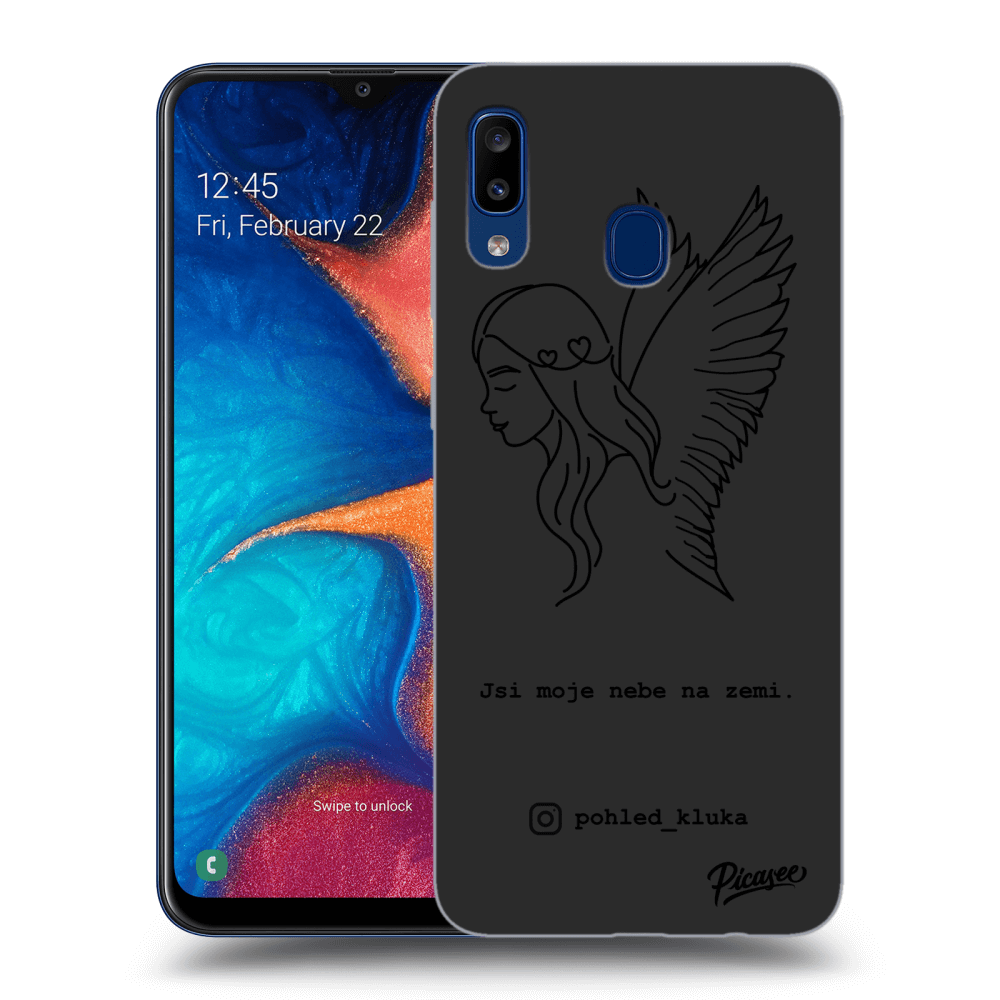 Picasee silikonový černý obal pro Samsung Galaxy A20e A202F - Heaven