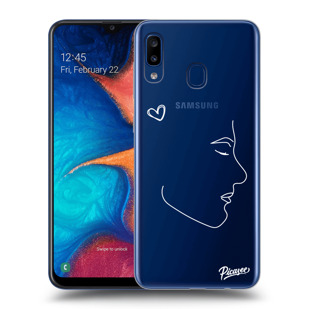 Picasee silikonový průhledný obal pro Samsung Galaxy A20e A202F - Couple boy White