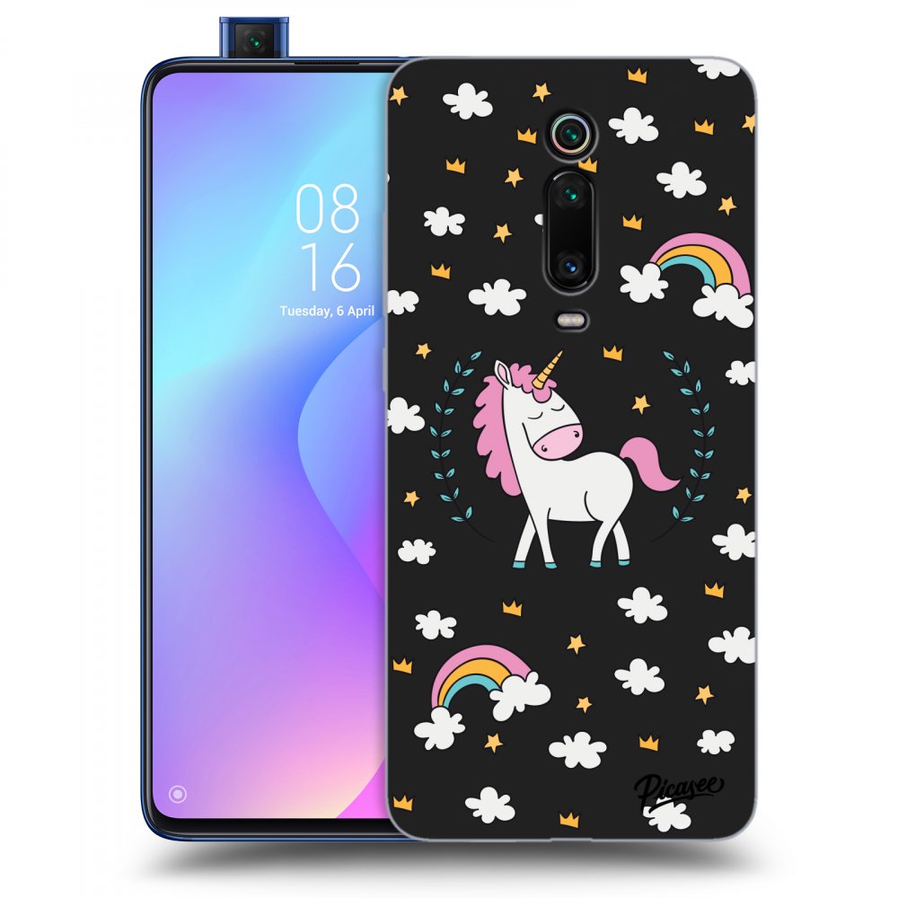 Picasee silikonový černý obal pro Xiaomi Mi 9T (Pro) - Unicorn star heaven