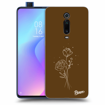 Obal pro Xiaomi Mi 9T (Pro) - Brown flowers