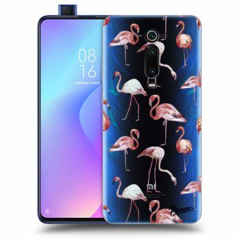 Picasee silikonový průhledný obal pro Xiaomi Mi 9T (Pro) - Flamingos
