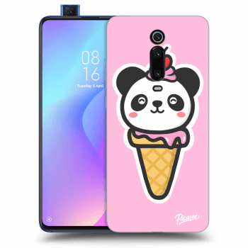 Picasee silikonový černý obal pro Xiaomi Mi 9T (Pro) - Ice Cream Panda