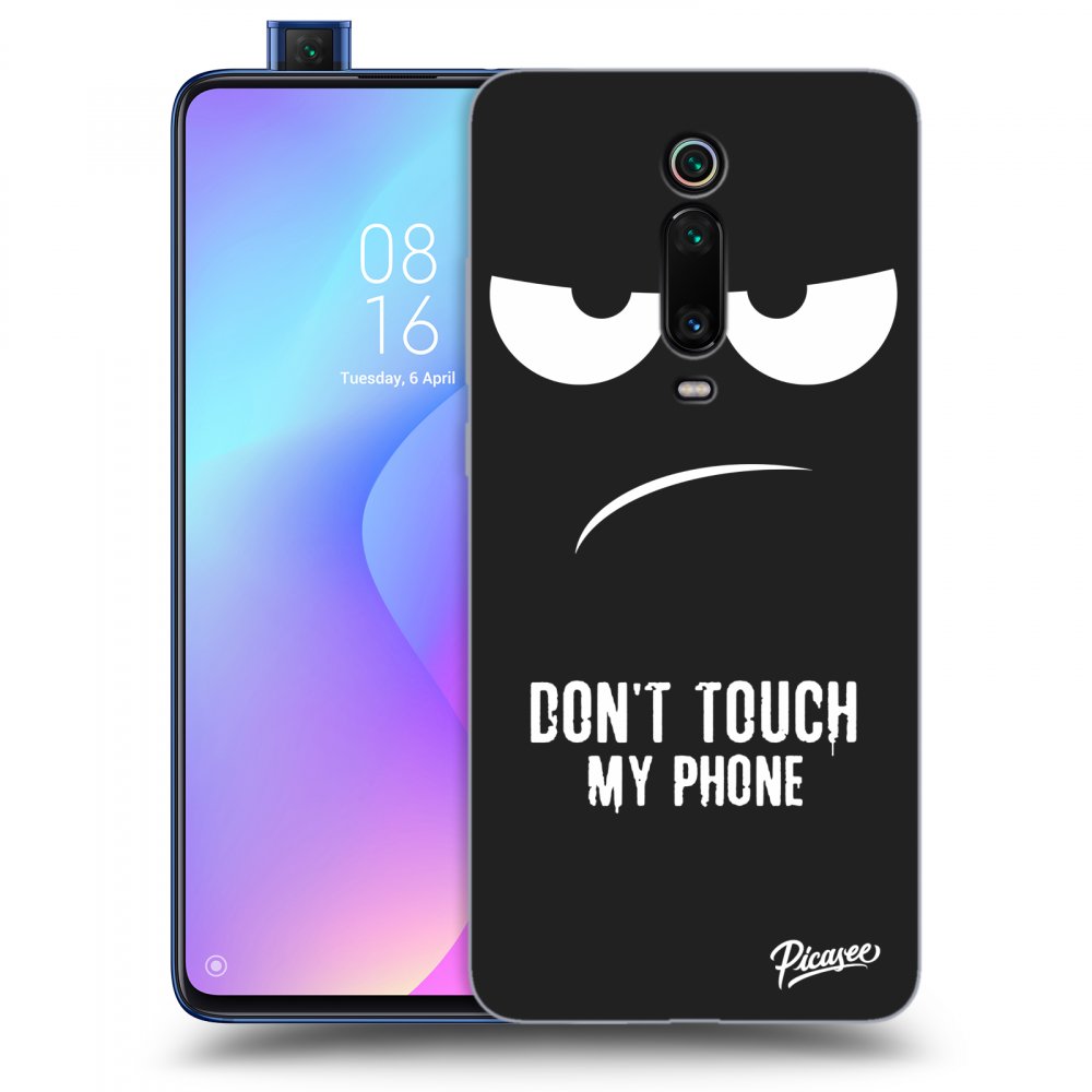 Picasee silikonový černý obal pro Xiaomi Mi 9T (Pro) - Don't Touch My Phone
