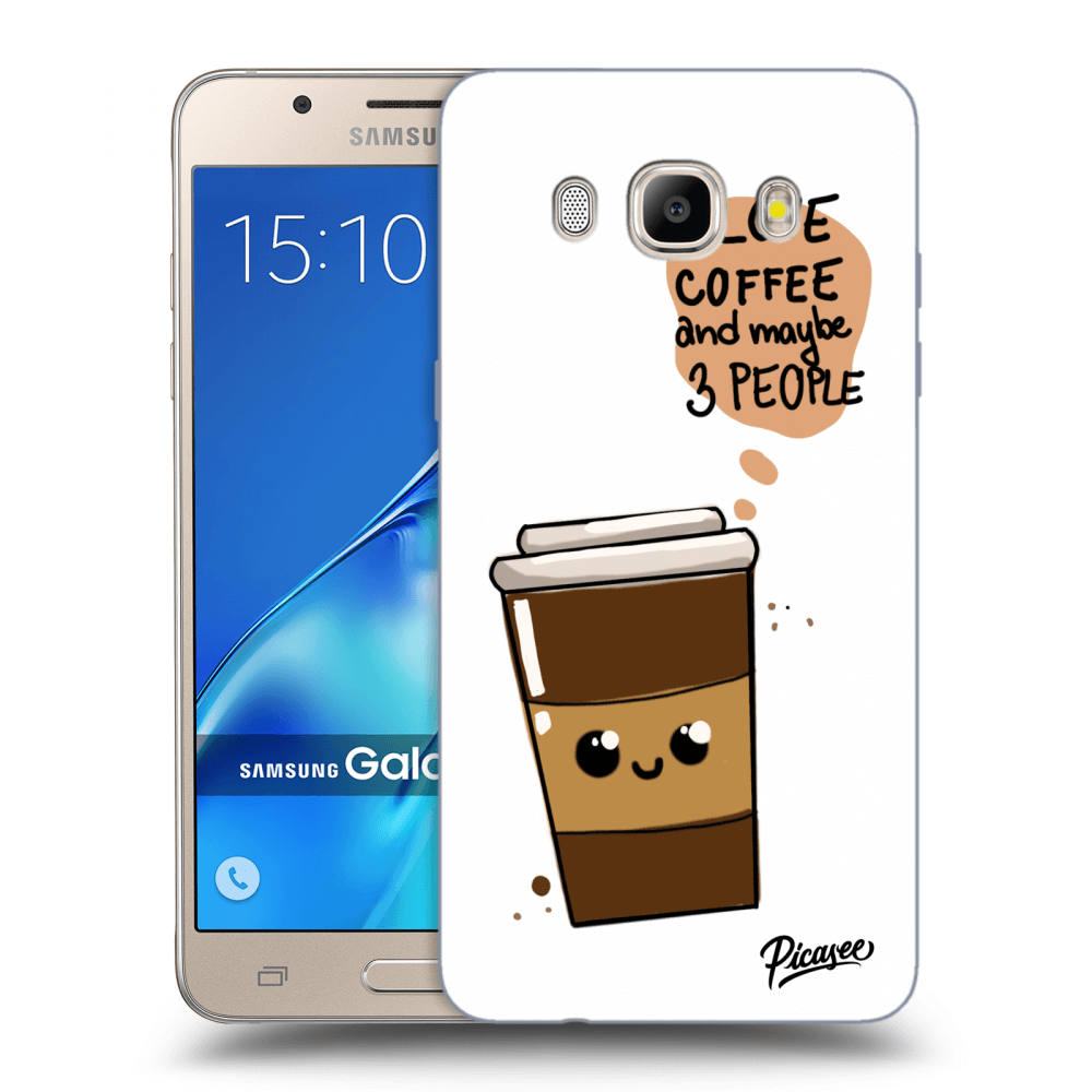 Picasee silikonový průhledný obal pro Samsung Galaxy J5 2016 J510F - Cute coffee