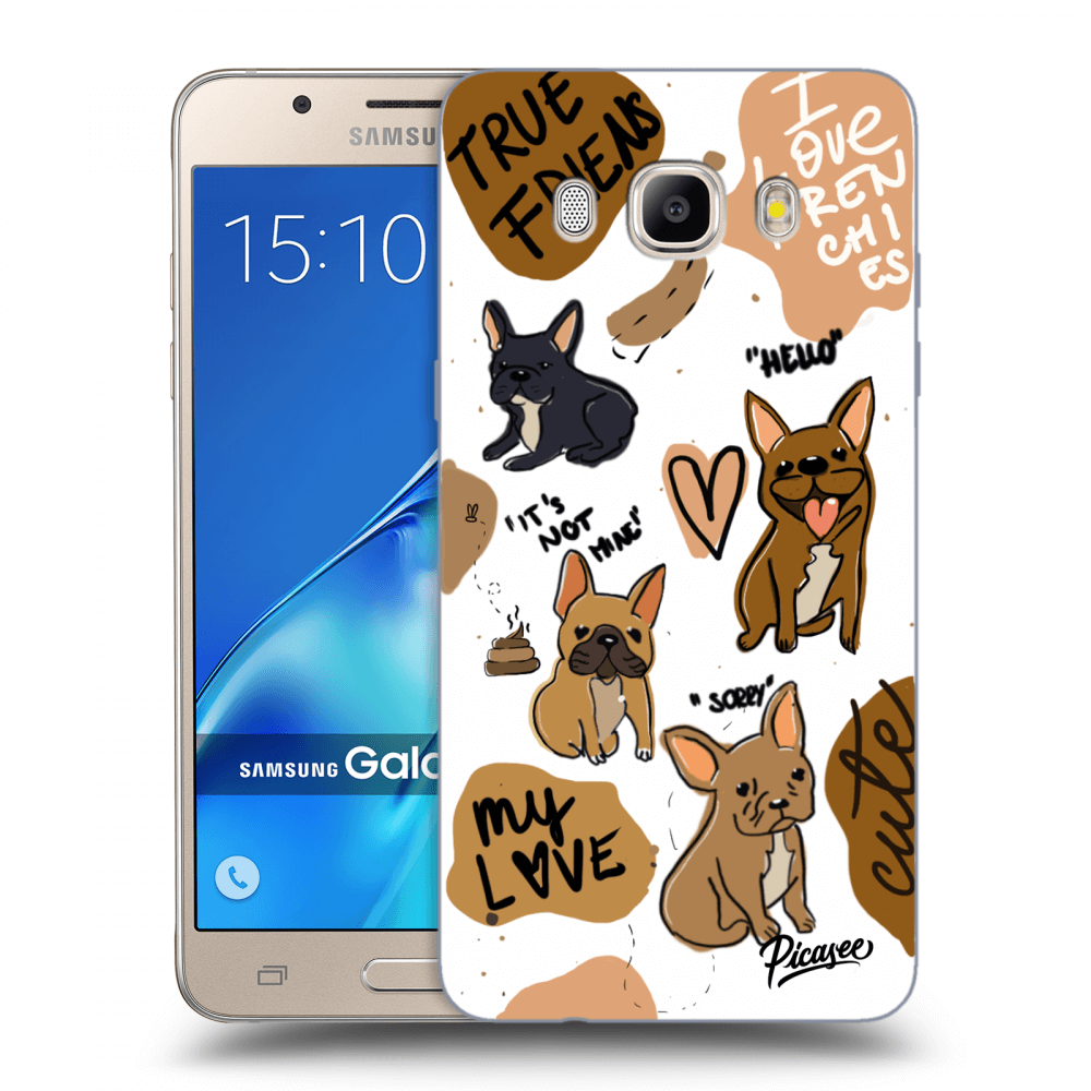 Picasee silikonový průhledný obal pro Samsung Galaxy J5 2016 J510F - Frenchies