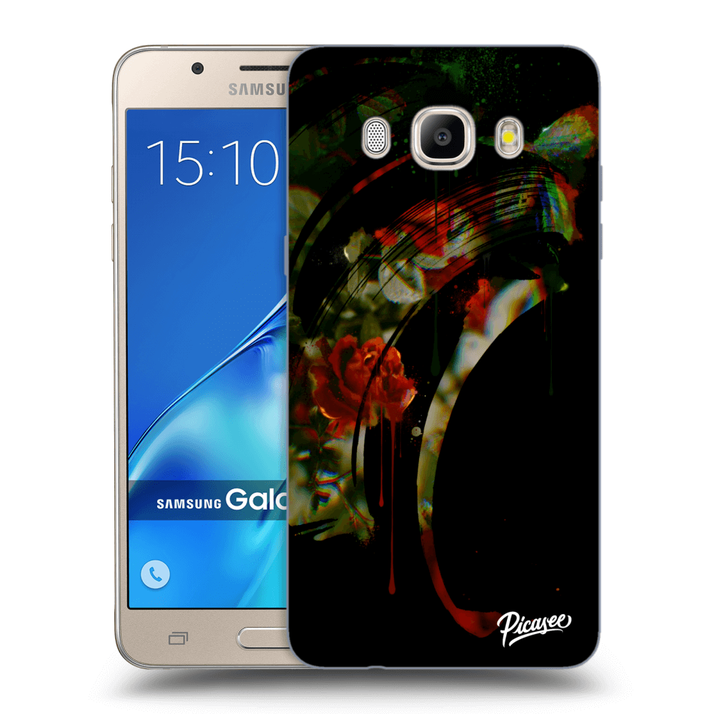 Picasee silikonový průhledný obal pro Samsung Galaxy J5 2016 J510F - Roses black