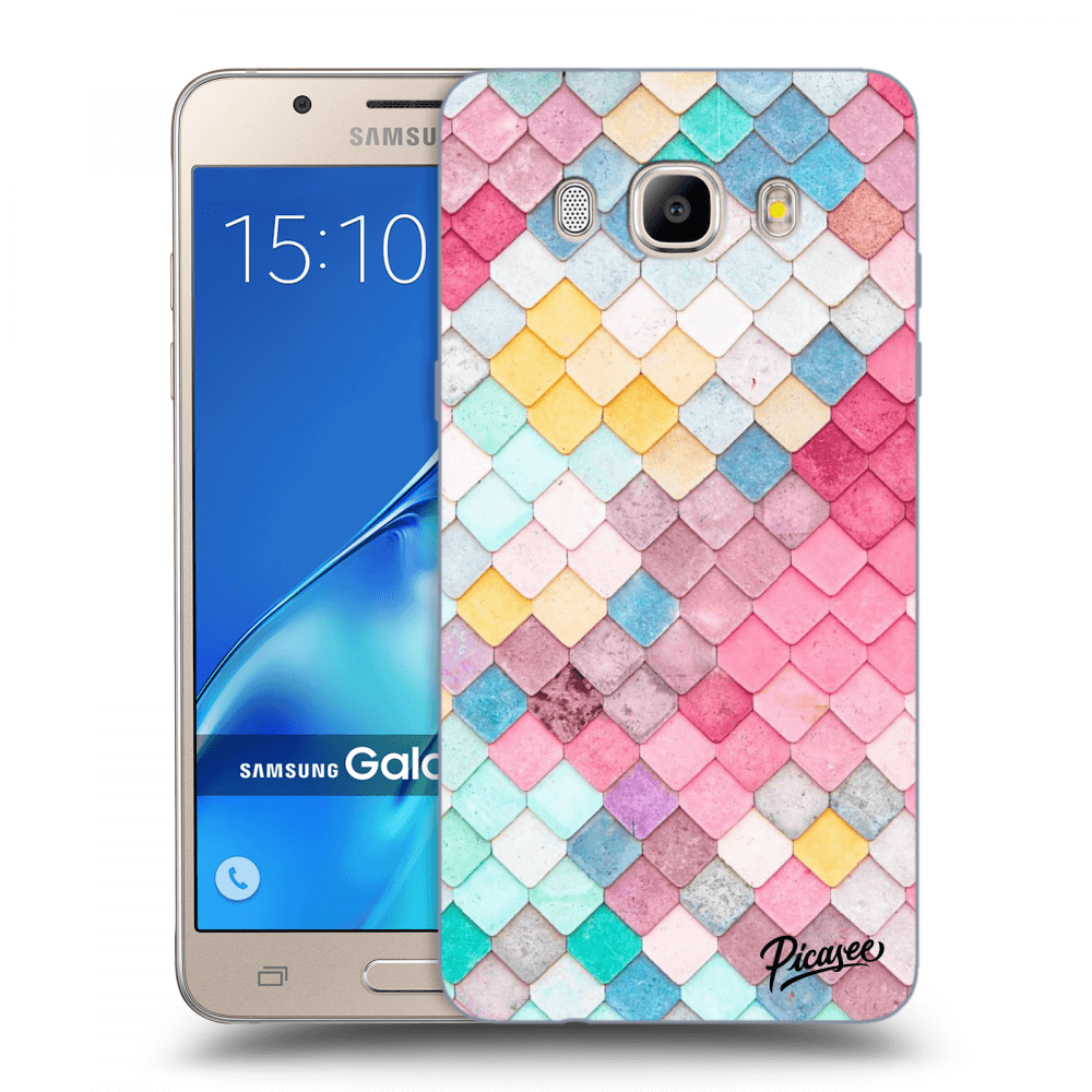 Picasee silikonový průhledný obal pro Samsung Galaxy J5 2016 J510F - Colorful roof