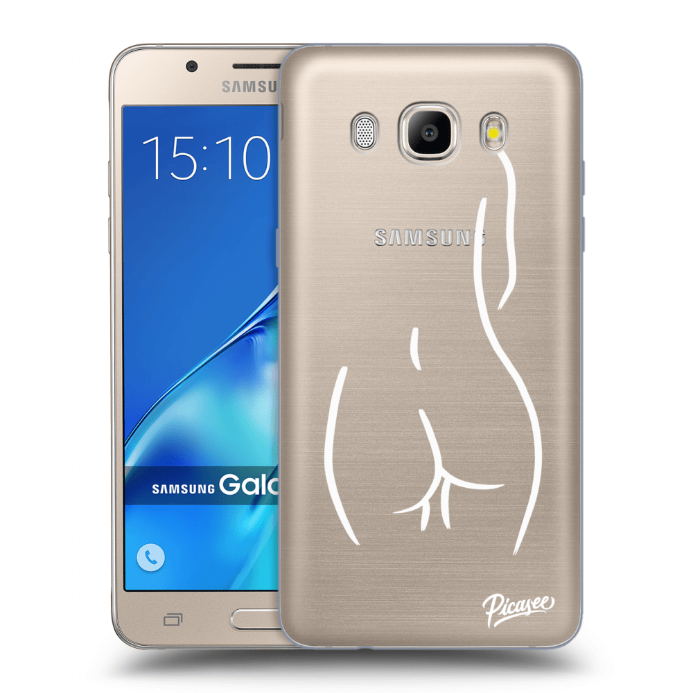 Picasee silikonový průhledný obal pro Samsung Galaxy J5 2016 J510F - Svlečená Bílá