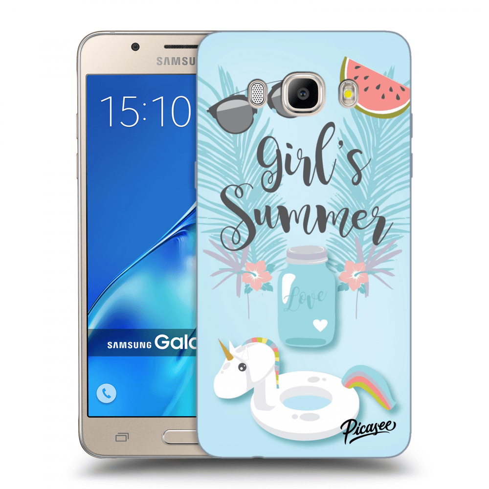 Picasee silikonový průhledný obal pro Samsung Galaxy J5 2016 J510F - Girls Summer