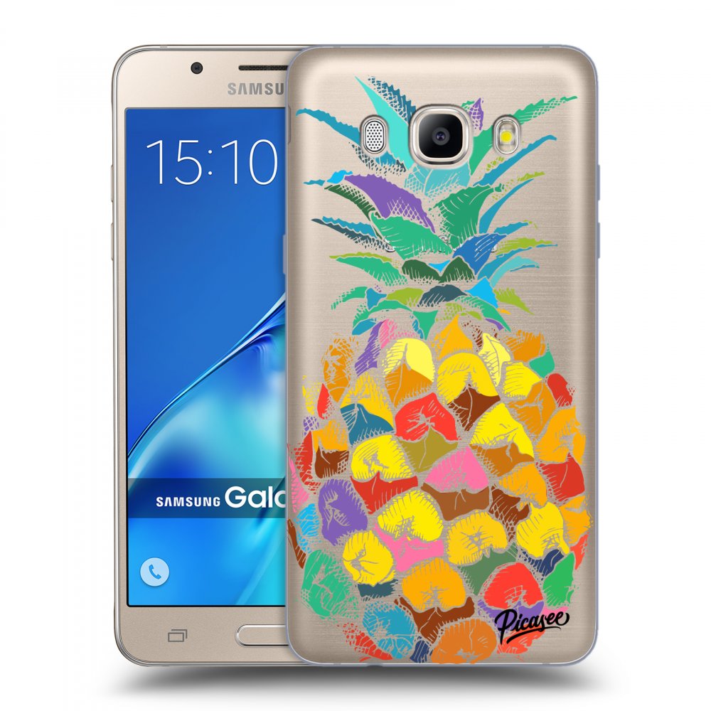 Picasee silikonový průhledný obal pro Samsung Galaxy J5 2016 J510F - Pineapple