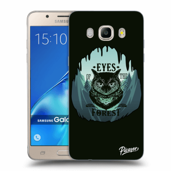 Picasee silikonový průhledný obal pro Samsung Galaxy J5 2016 J510F - Forest owl