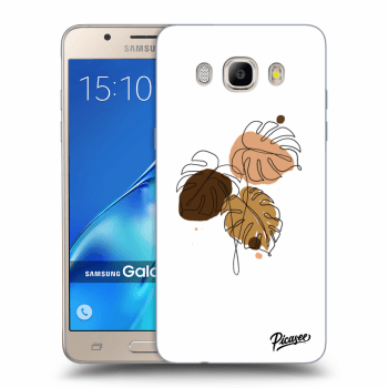 Picasee silikonový průhledný obal pro Samsung Galaxy J5 2016 J510F - Monstera