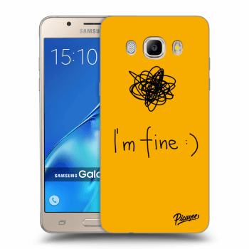 Picasee silikonový průhledný obal pro Samsung Galaxy J5 2016 J510F - I am fine