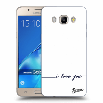 Picasee silikonový průhledný obal pro Samsung Galaxy J5 2016 J510F - I love you