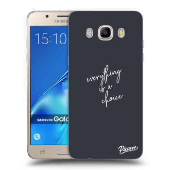 Picasee silikonový průhledný obal pro Samsung Galaxy J5 2016 J510F - Everything is a choice