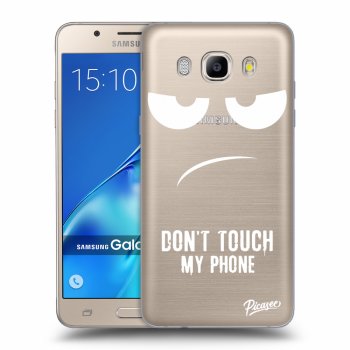 Picasee silikonový průhledný obal pro Samsung Galaxy J5 2016 J510F - Don't Touch My Phone