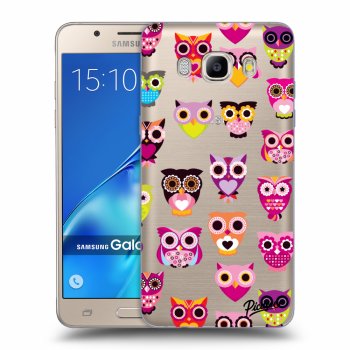 Picasee silikonový průhledný obal pro Samsung Galaxy J5 2016 J510F - Owls