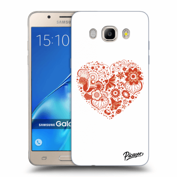 Picasee silikonový průhledný obal pro Samsung Galaxy J5 2016 J510F - Big heart