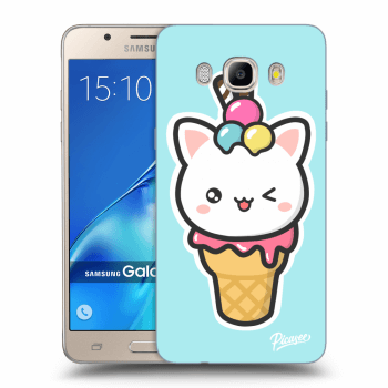Picasee silikonový průhledný obal pro Samsung Galaxy J5 2016 J510F - Ice Cream Cat