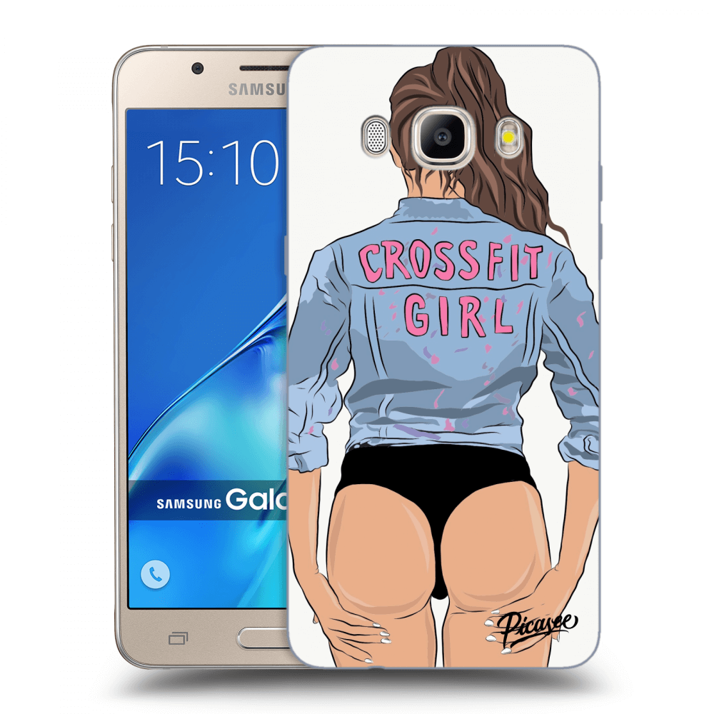 Picasee silikonový průhledný obal pro Samsung Galaxy J5 2016 J510F - Crossfit girl - nickynellow