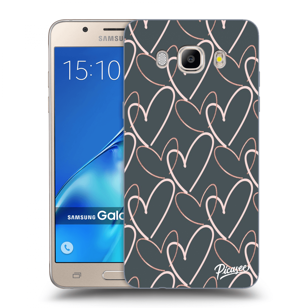 Picasee silikonový průhledný obal pro Samsung Galaxy J5 2016 J510F - Lots of love