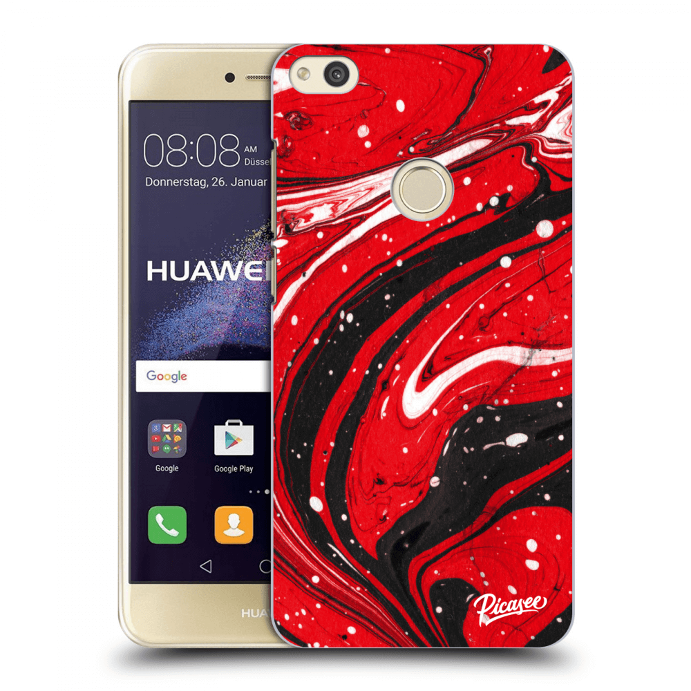 Picasee silikonový průhledný obal pro Huawei P9 Lite 2017 - Red black