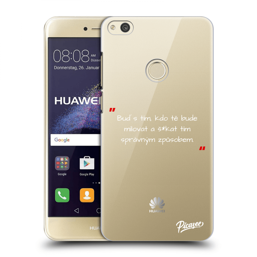 Picasee silikonový průhledný obal pro Huawei P9 Lite 2017 - Správná láska Bílá