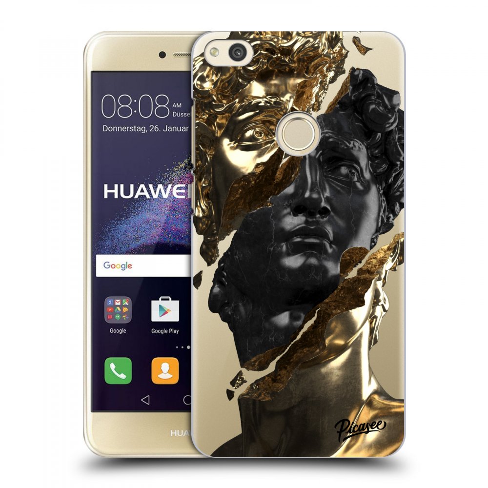 Picasee silikonový průhledný obal pro Huawei P9 Lite 2017 - Gold - Black