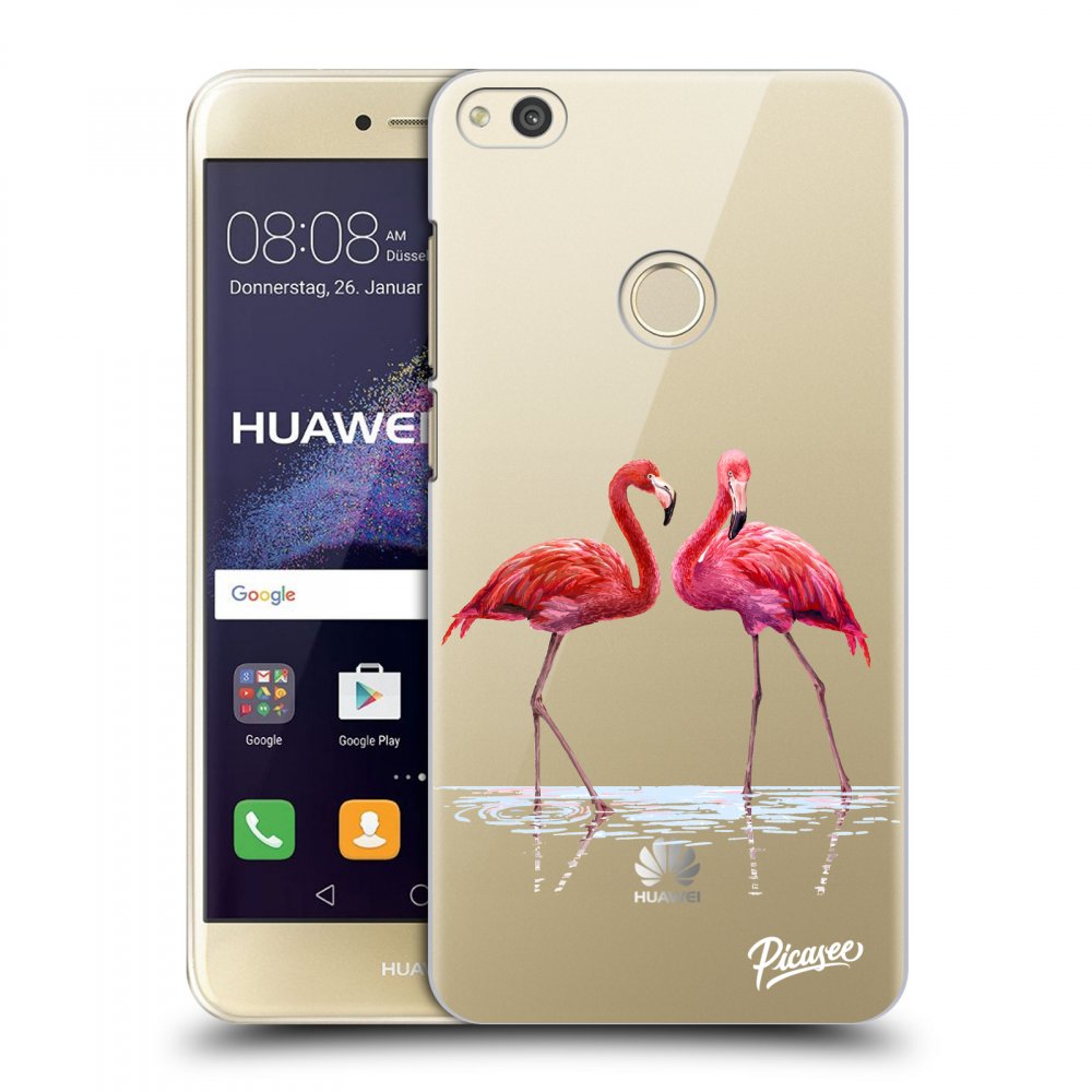 Picasee silikonový průhledný obal pro Huawei P9 Lite 2017 - Flamingos couple