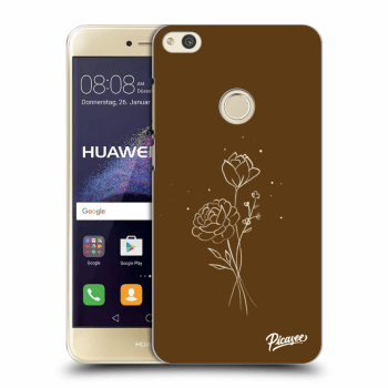 Obal pro Huawei P9 Lite 2017 - Brown flowers