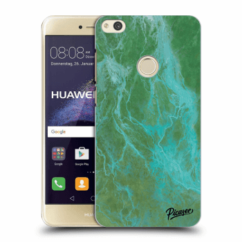 Picasee silikonový průhledný obal pro Huawei P9 Lite 2017 - Green marble